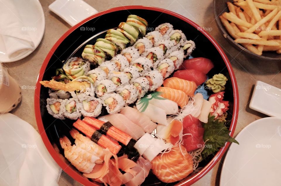 amazing bowl of sushi