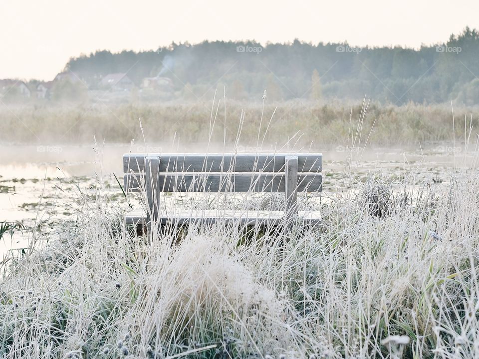 Frozen bench