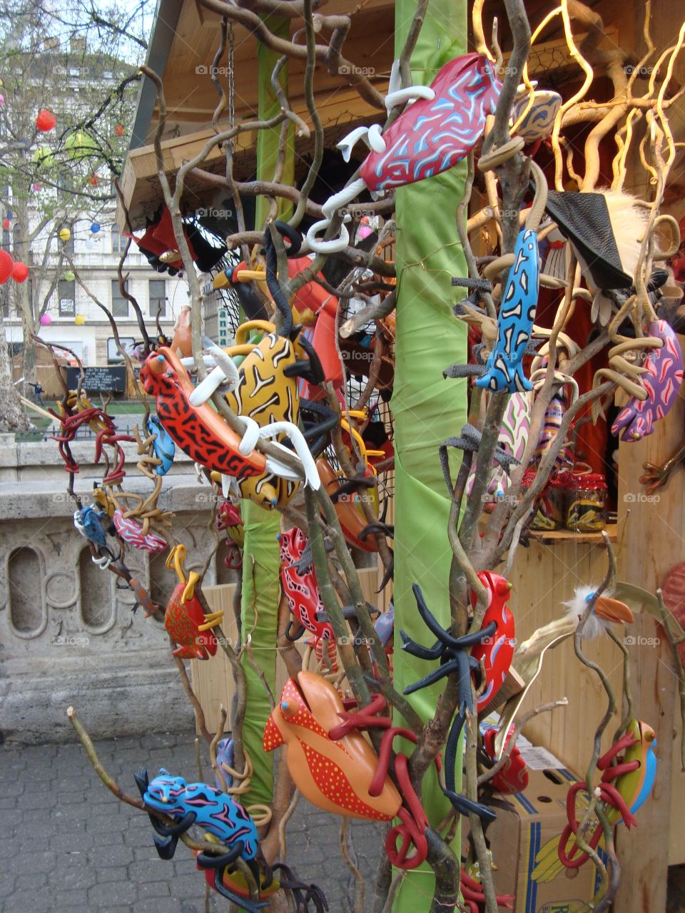 Budapest Market. Quirky art stall