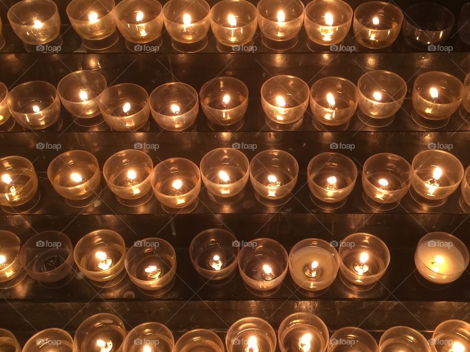 Candlelights in church