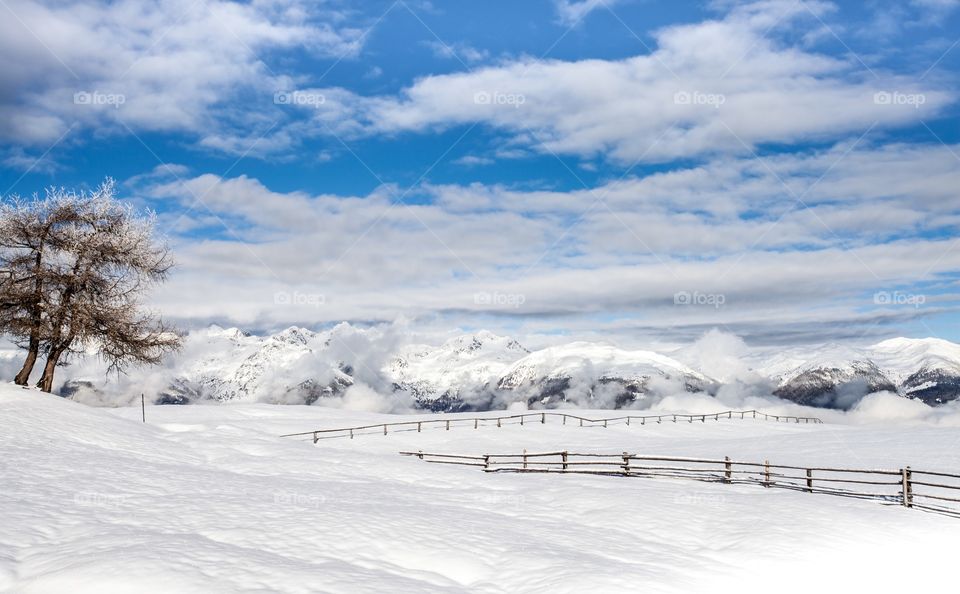 South Tirol Winter Landscape 