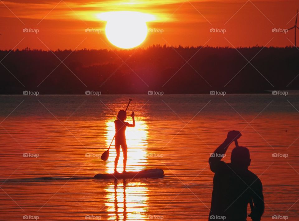 Sup in sunset
