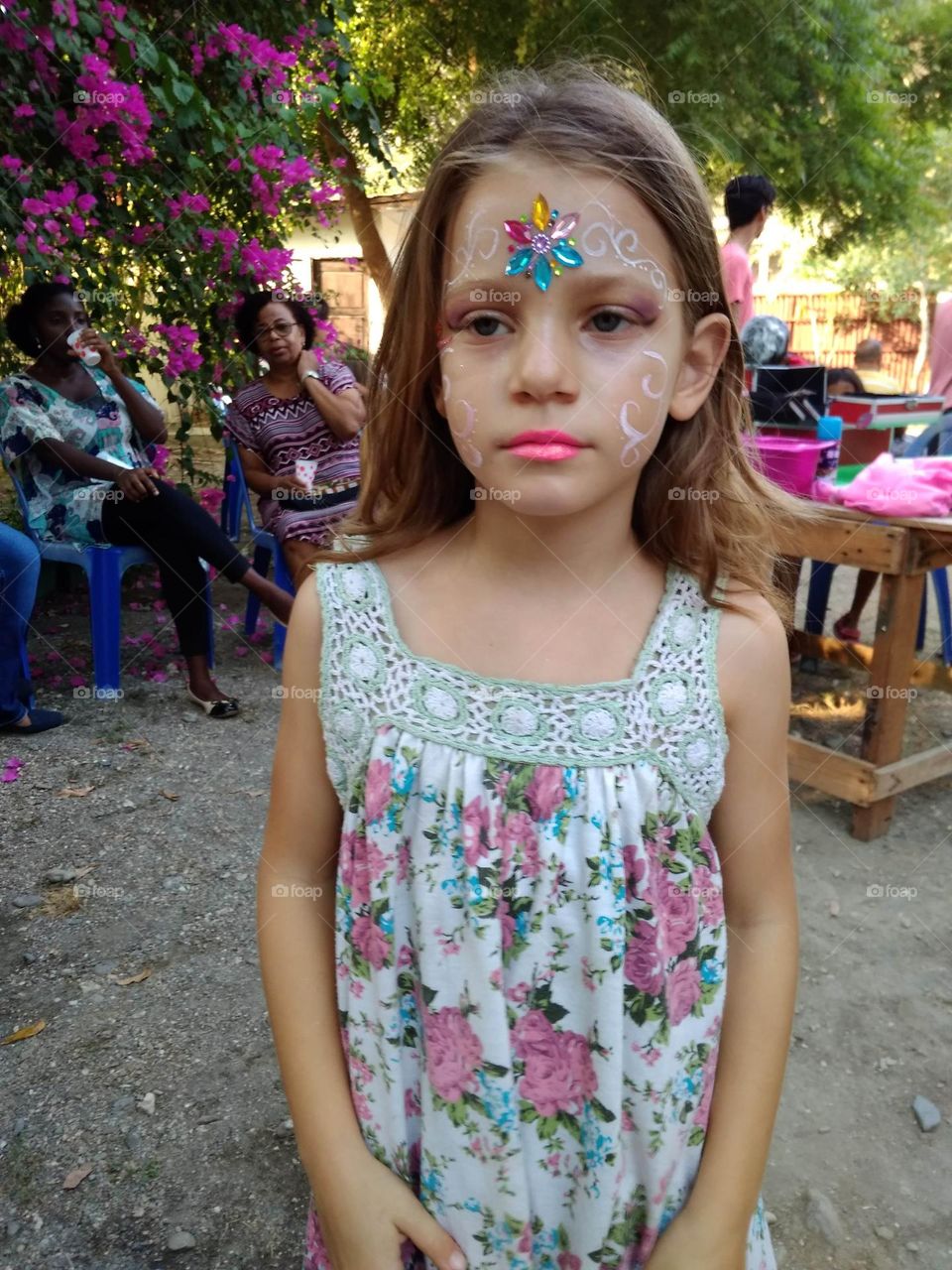 face painting at a party