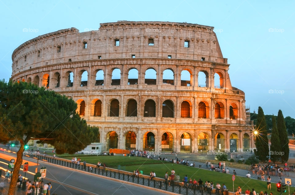 Colosseum before sunset . Colosseum before sunset in Rome, Italy.