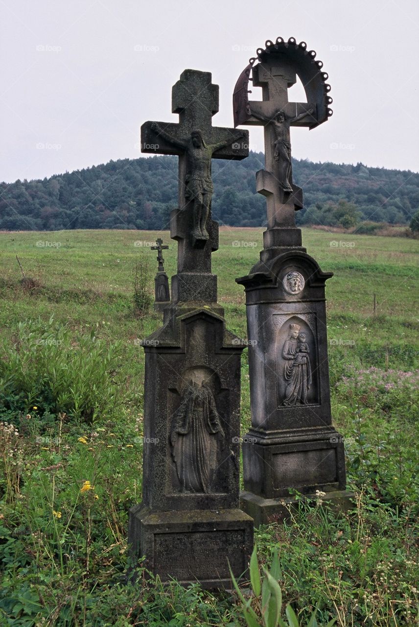 old forgotten orthodox cemetery