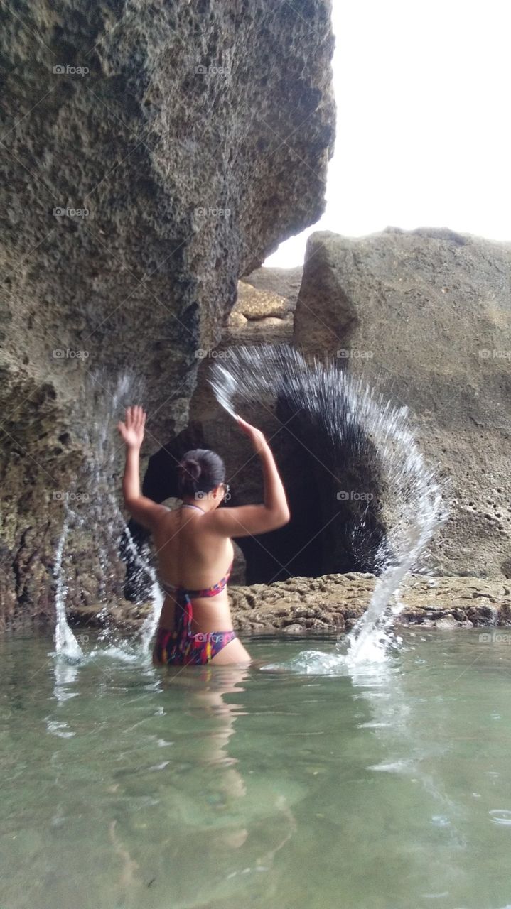 A little bit of water