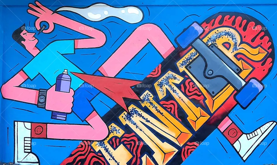 long walk shooting city grafity