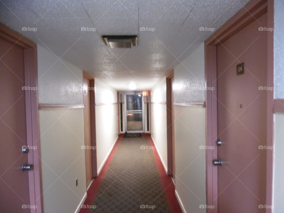 Hallway at civic center Inn