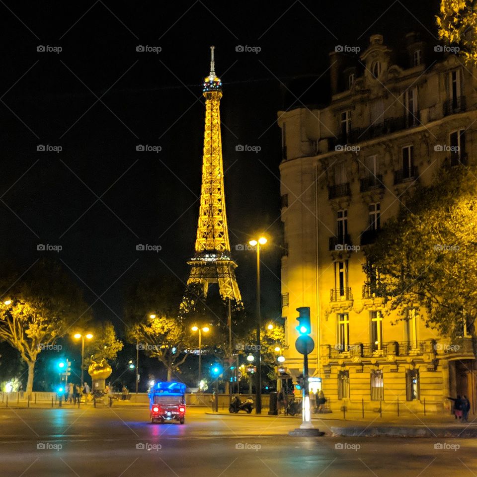 A beautiful nightly stroll through the streets of Paris is behind this photo!