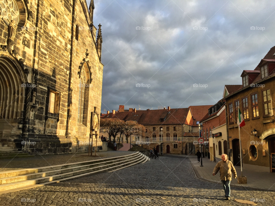 A street view of a small part of Hildesheim's St. Andrews Church; look at that sky!
iPhone 6
