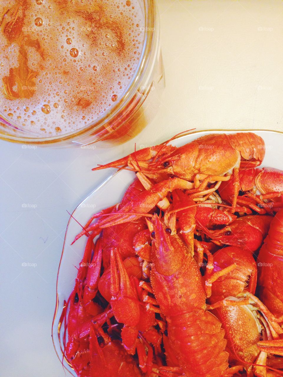 Crawfish and beer. Crawfish. 