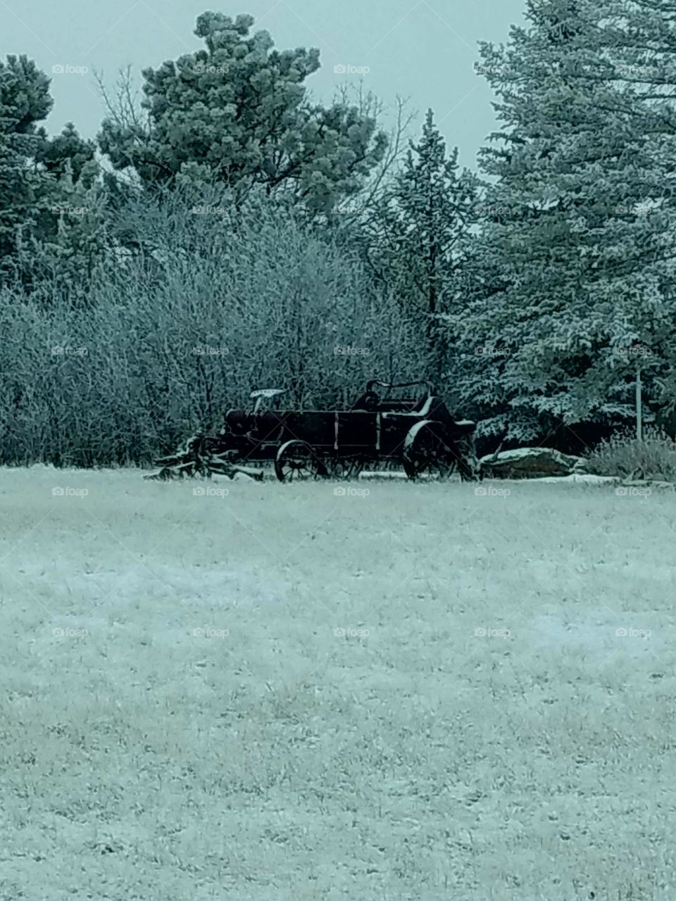 Abandoned Wagen in the Snow