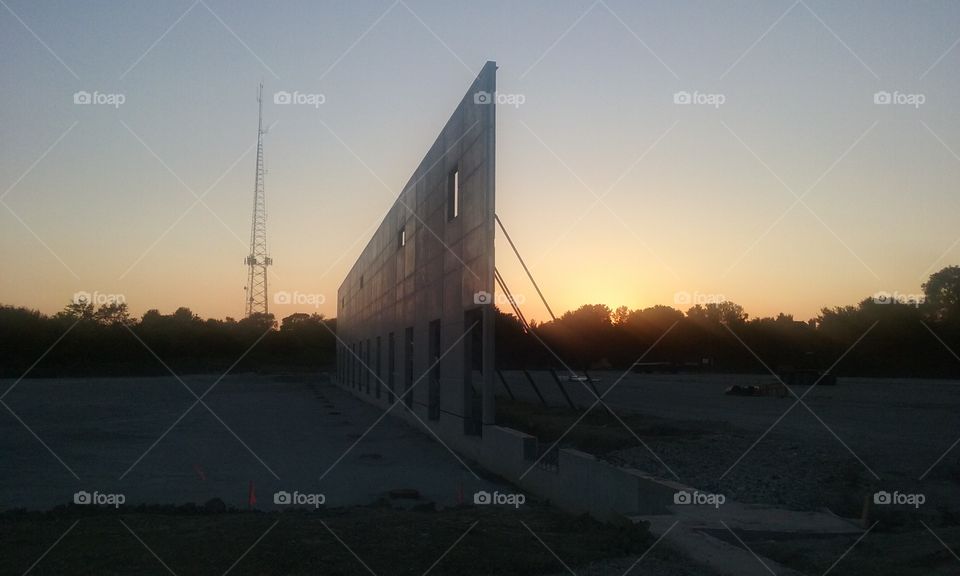 Sunset on Construction site!