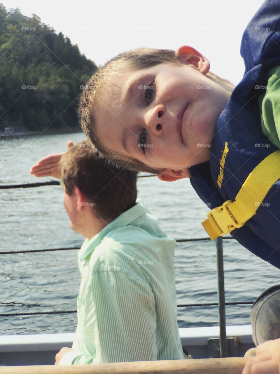 Little boy in lifejacket