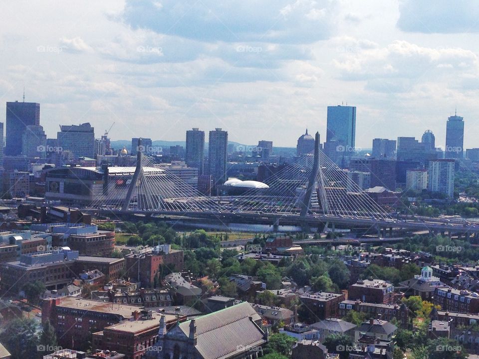 High angle view of boston