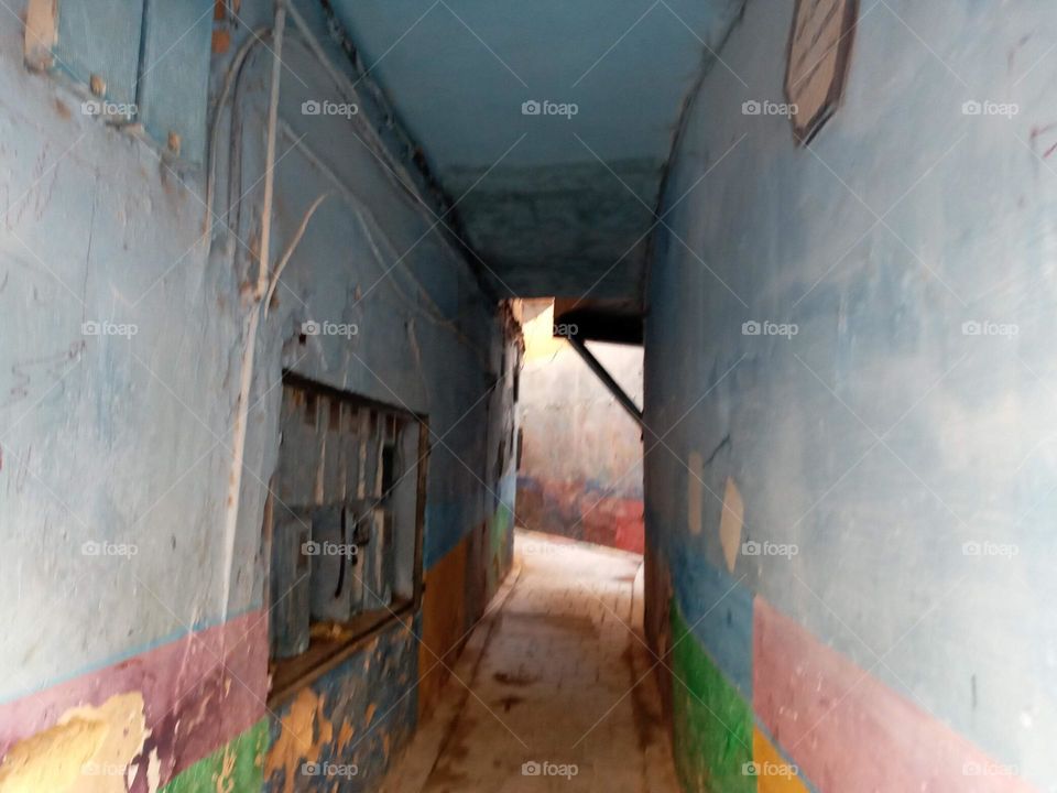 Alleys of medina in fes city of morocco
