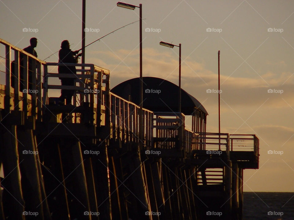 sunset fishing golden jetty by kshapley