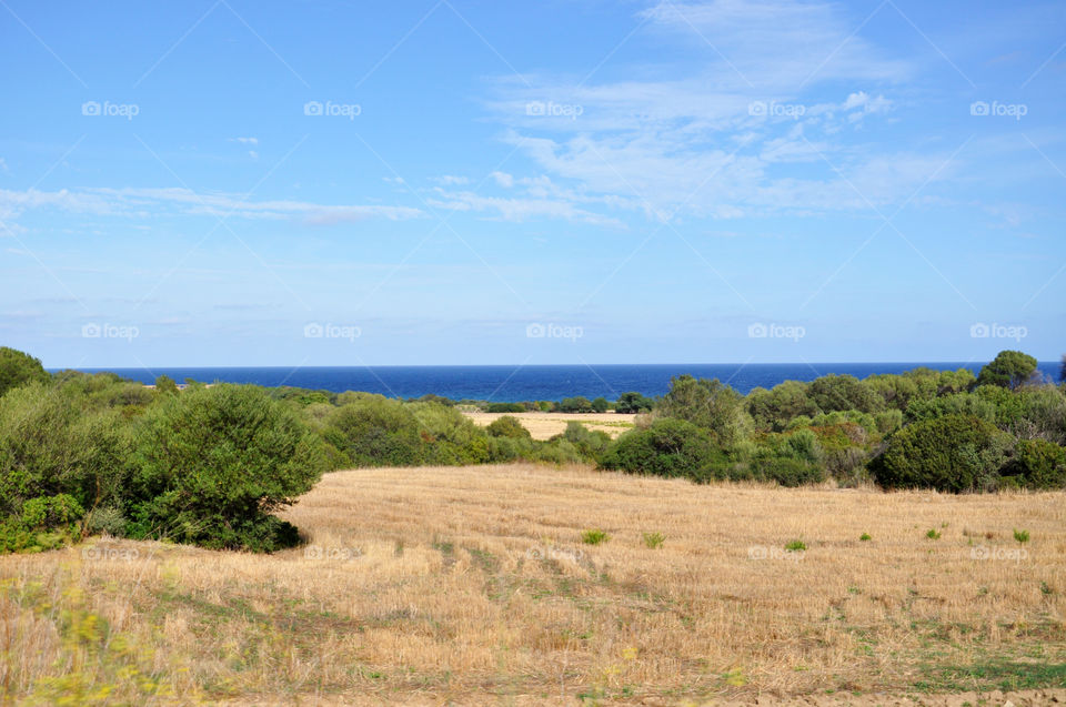 Costa Rei view from the car 