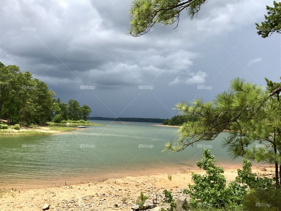 Storm clouds of the lake