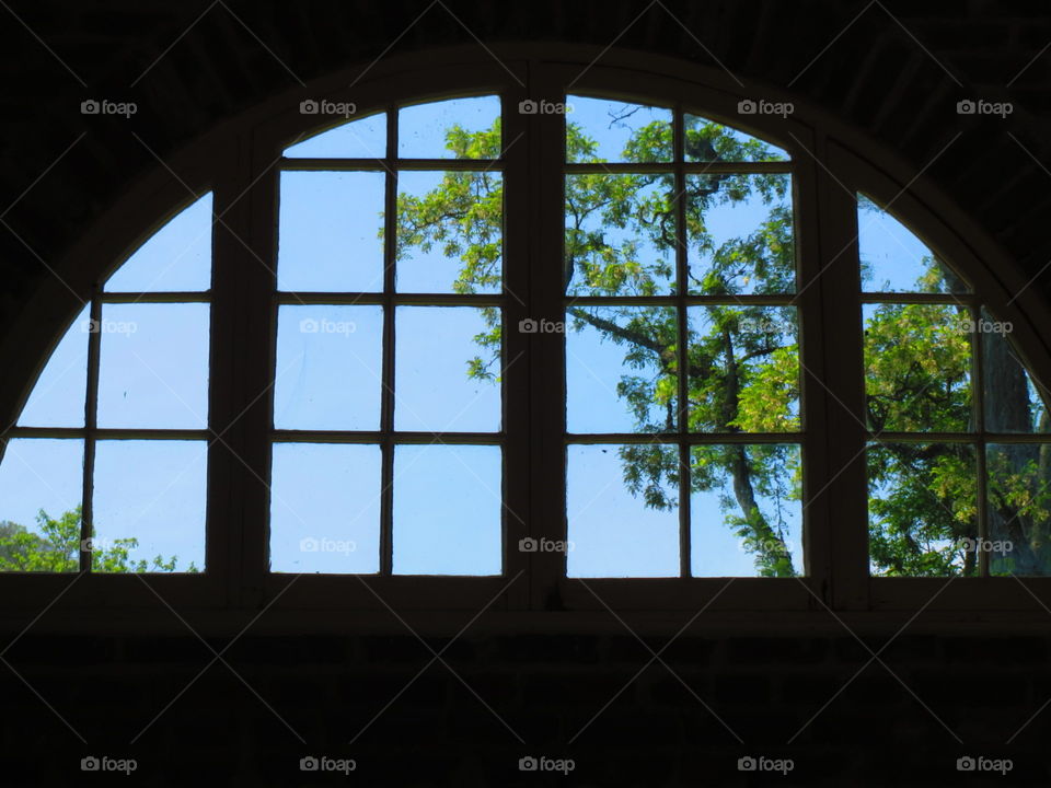 Window to the Past. Window at Harper's Ferry Armory