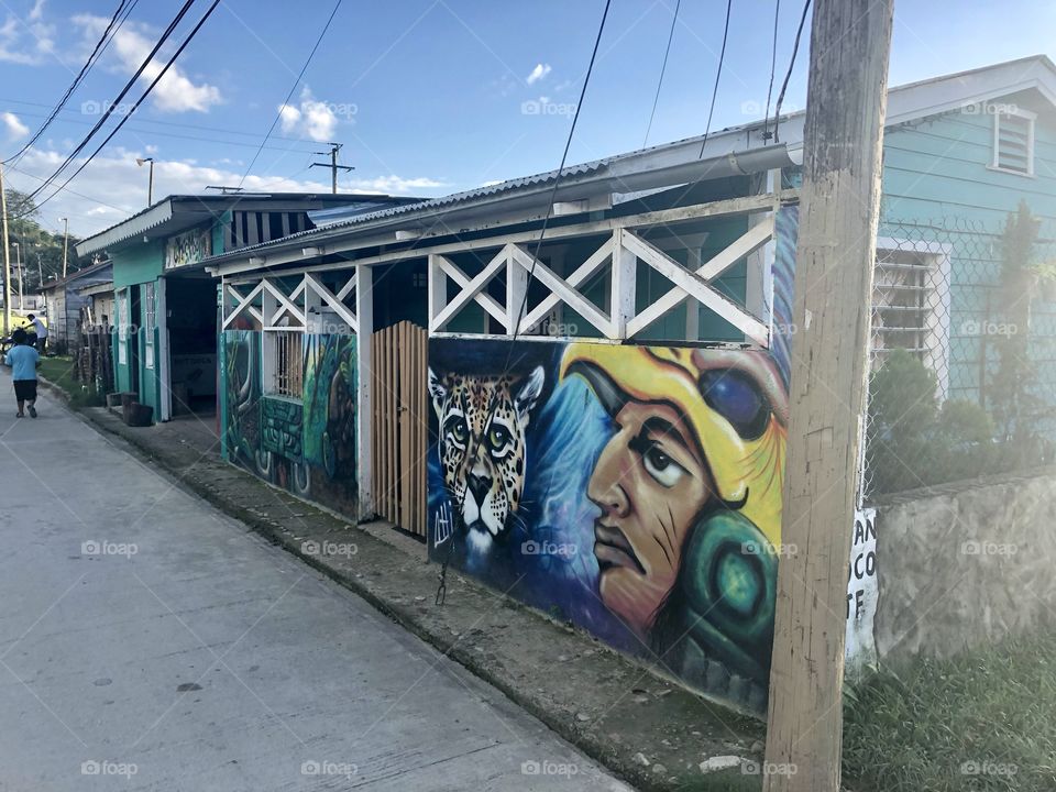 Belize wall art graffiti 