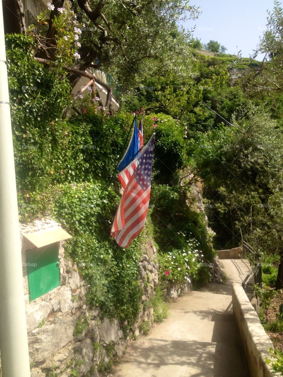 American Flag. Amalfi Coast