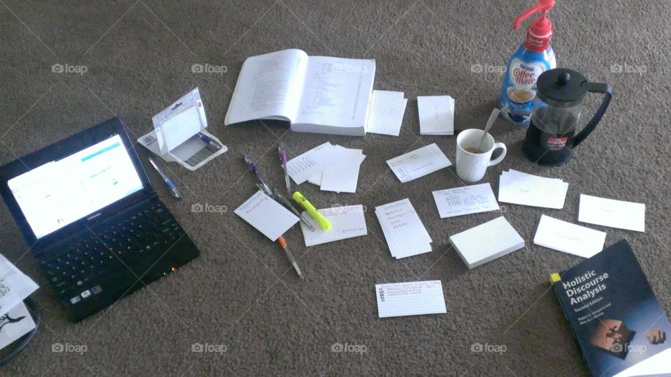 Comps Studying. The chaos of properly preparing myself for comprehensive exams.