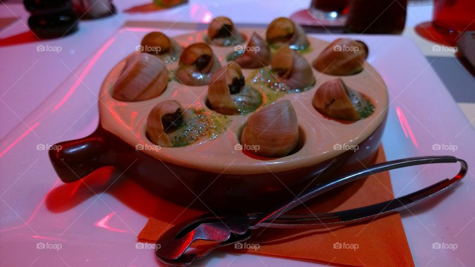 Bourgogne snails. French delicatessen