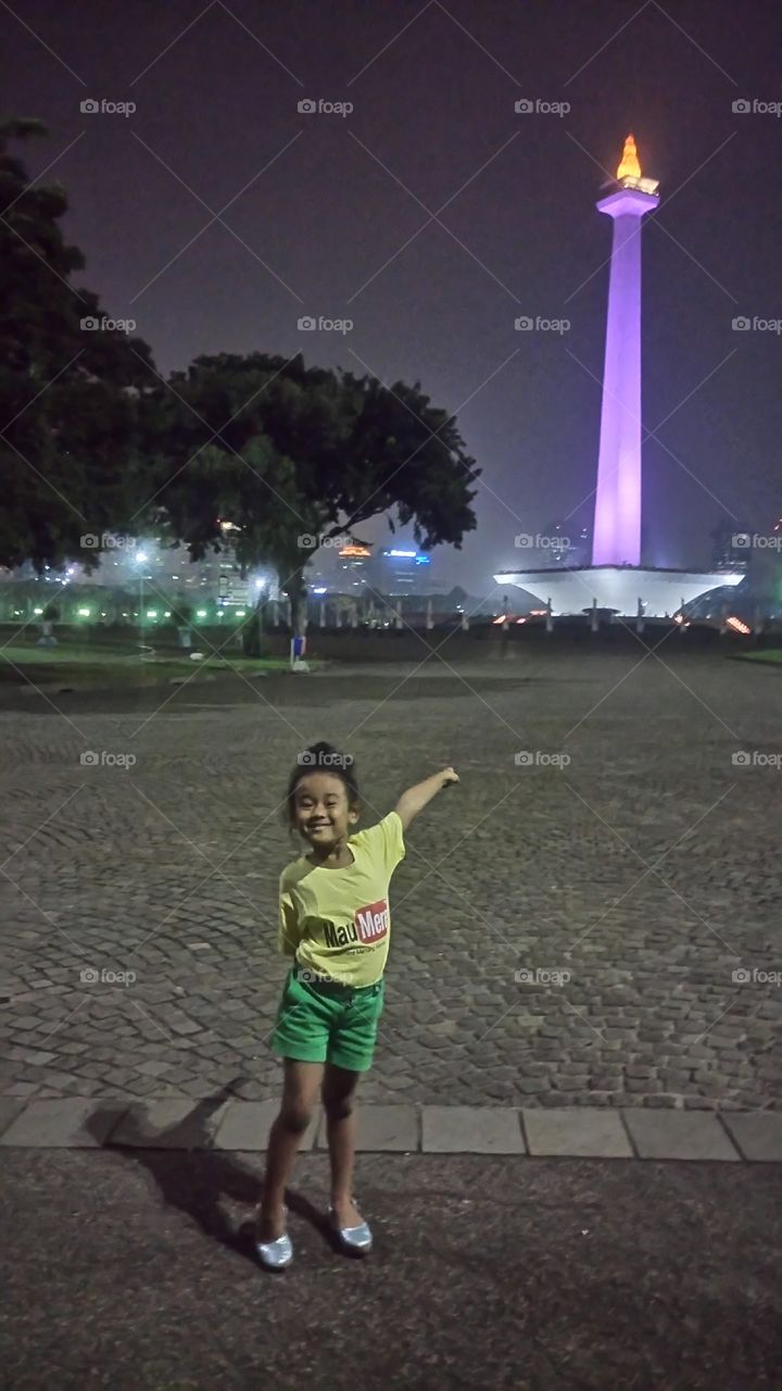 National Monument called Monas Jakarta Indonesian