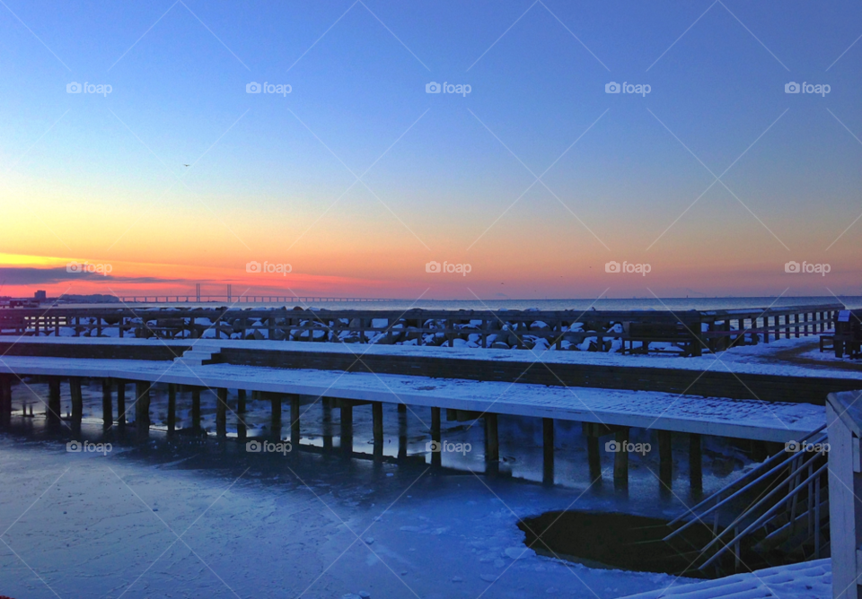 malmö snow winter sunset by rui.dellavanzi