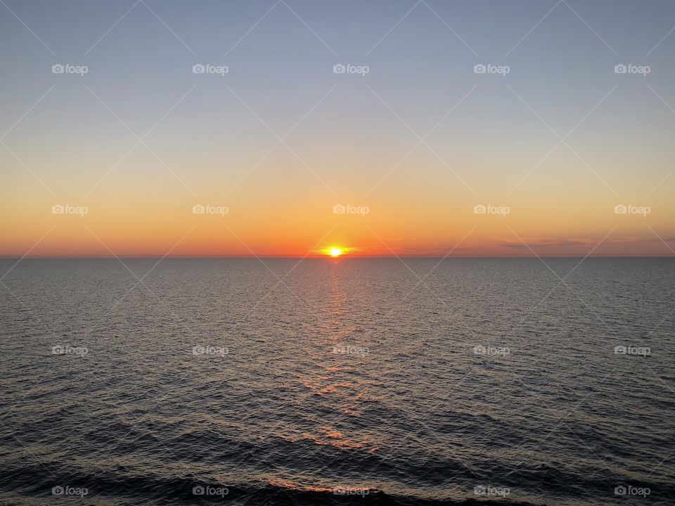 Beautiful sunset over Baltic Sea
