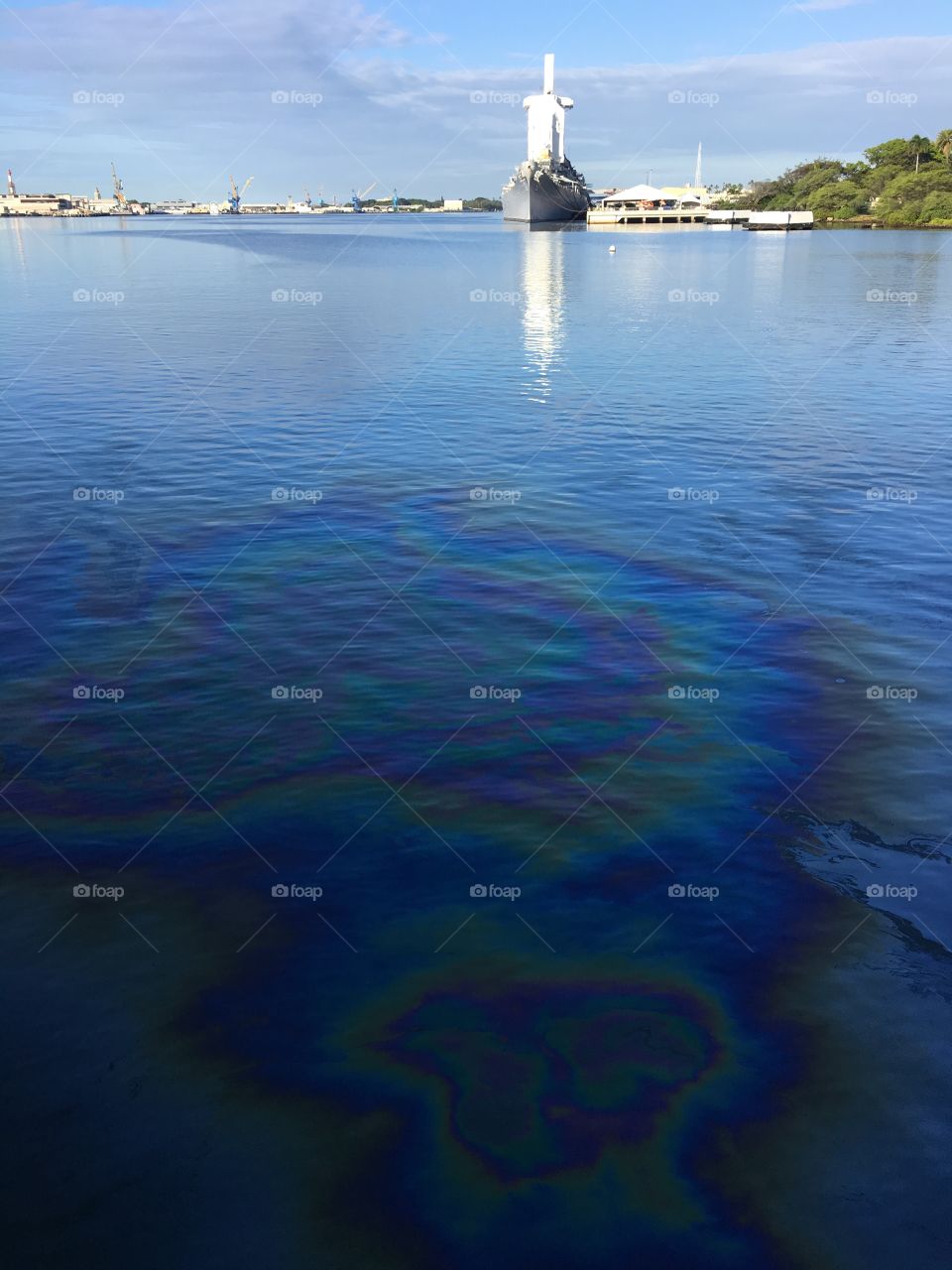 Oil still leaking from the USS ARIZONA