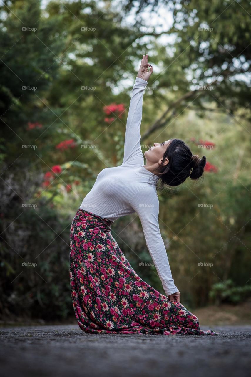 Yoga Among Flowers