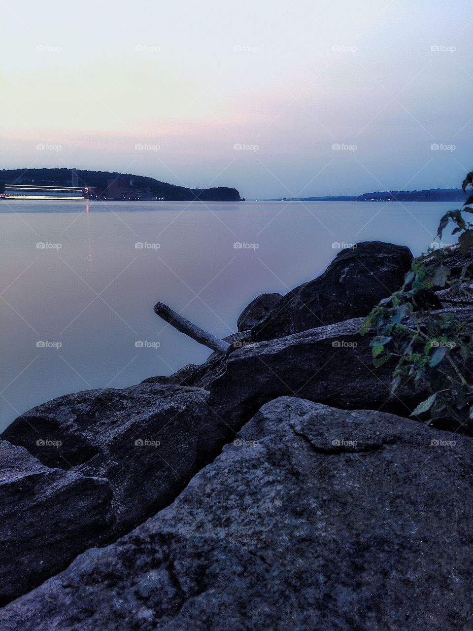 Long exposure on the river. A long exposure shot of the Hudson River right after sundown. 