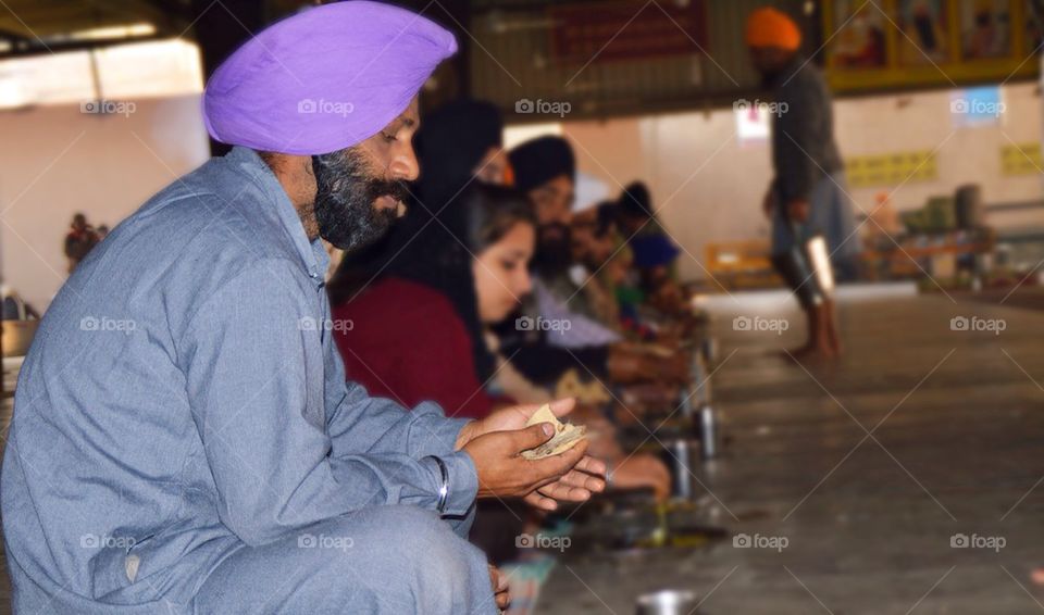 Langar hall at a gurudwara