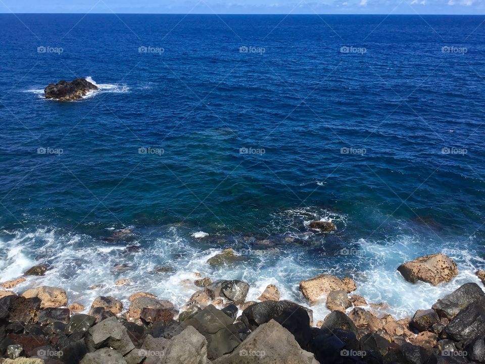 Waves, blue ocean and waves