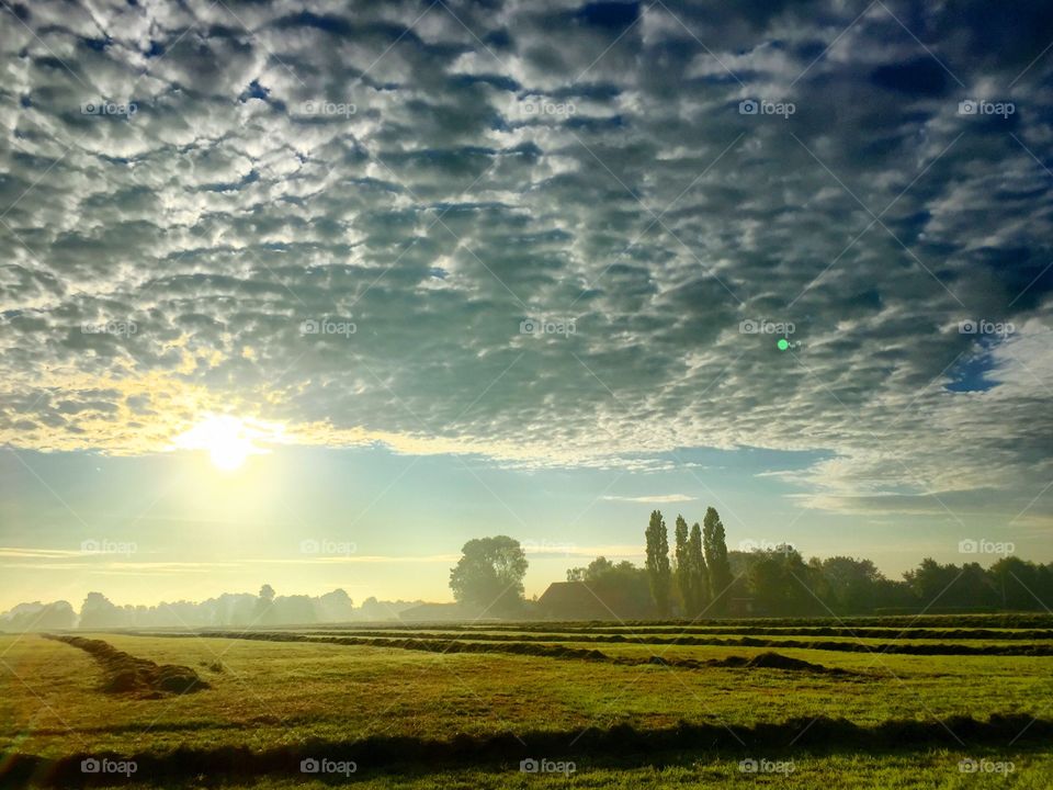 Rural sunrise from under the Clouds