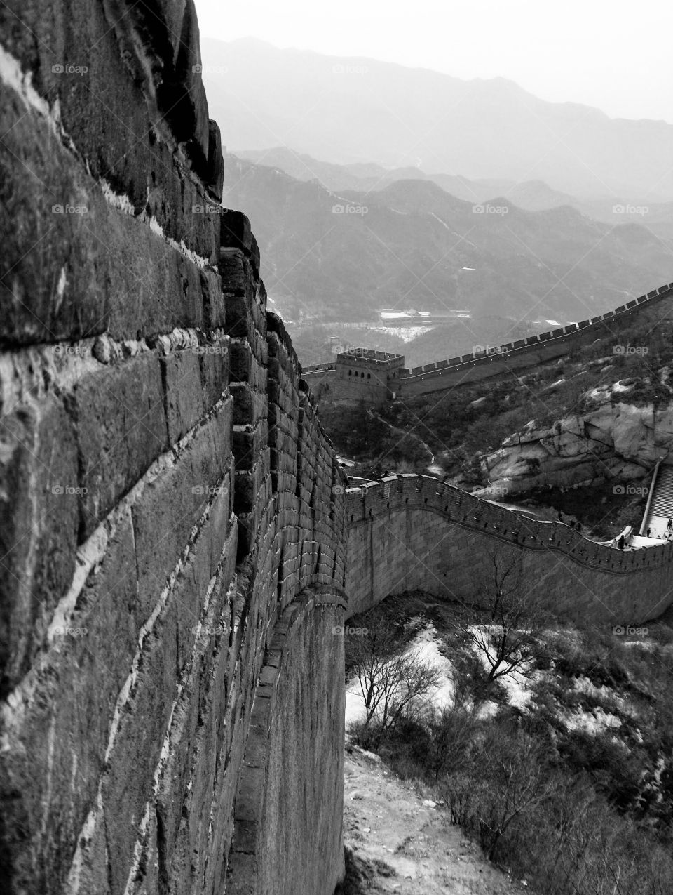 Touristy part of The Great Wall in Beijing 