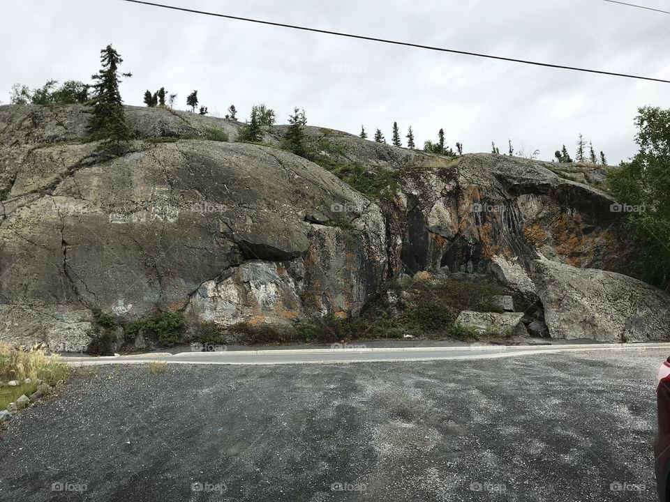 A cliff in Yellowknife.