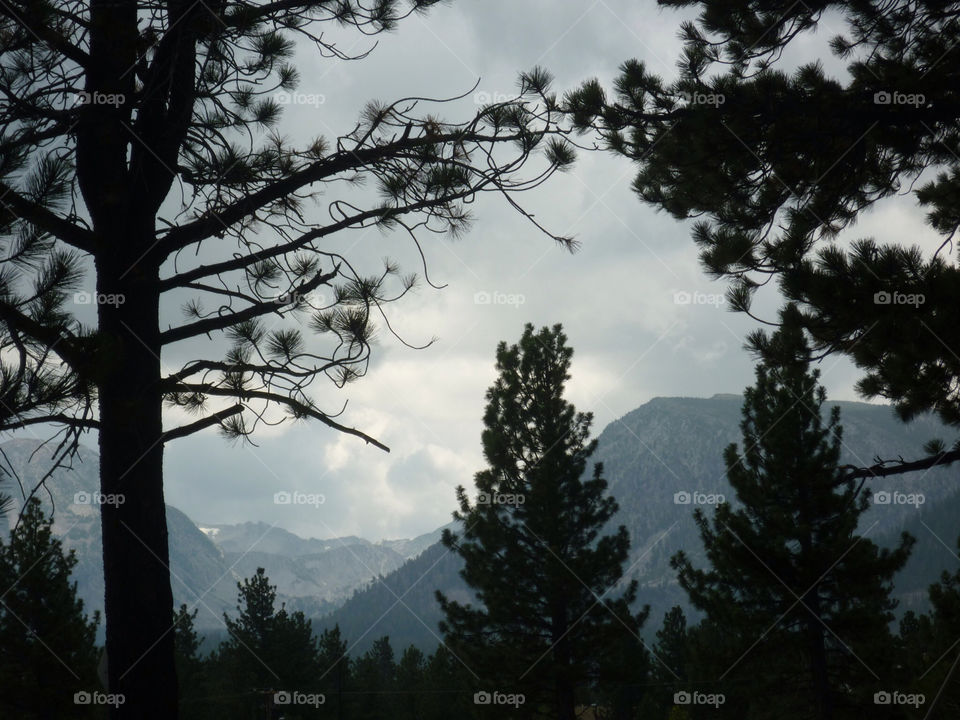 clouds trees mountains by kenglund