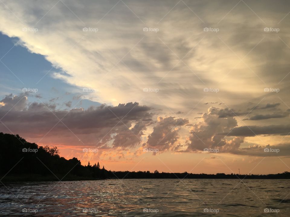 Sunset, Water, Storm, Beach, Dawn