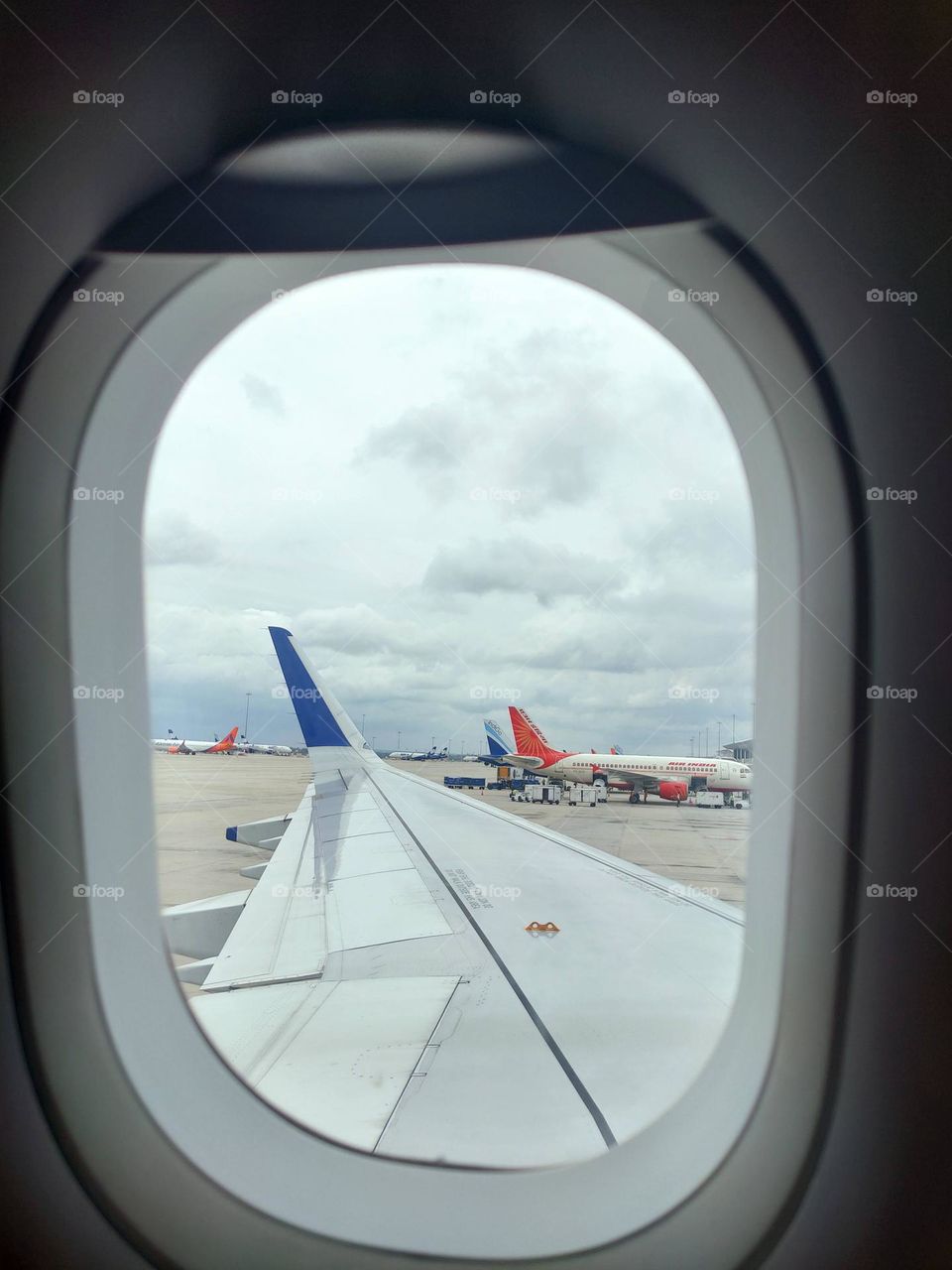 A beautiful view from inside the window of the  plane from my point of view