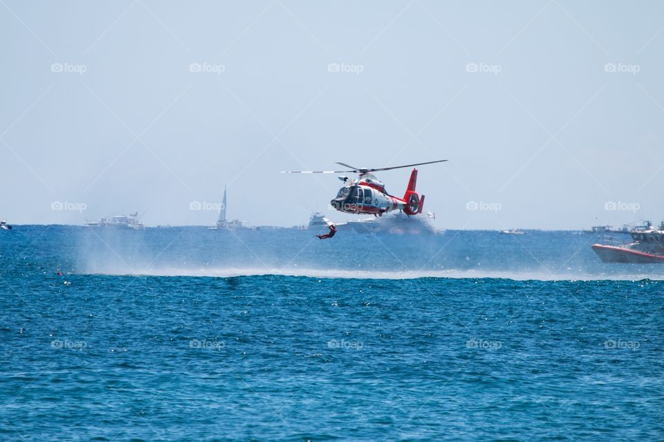 U.S. Coast Guard Helicopter dive