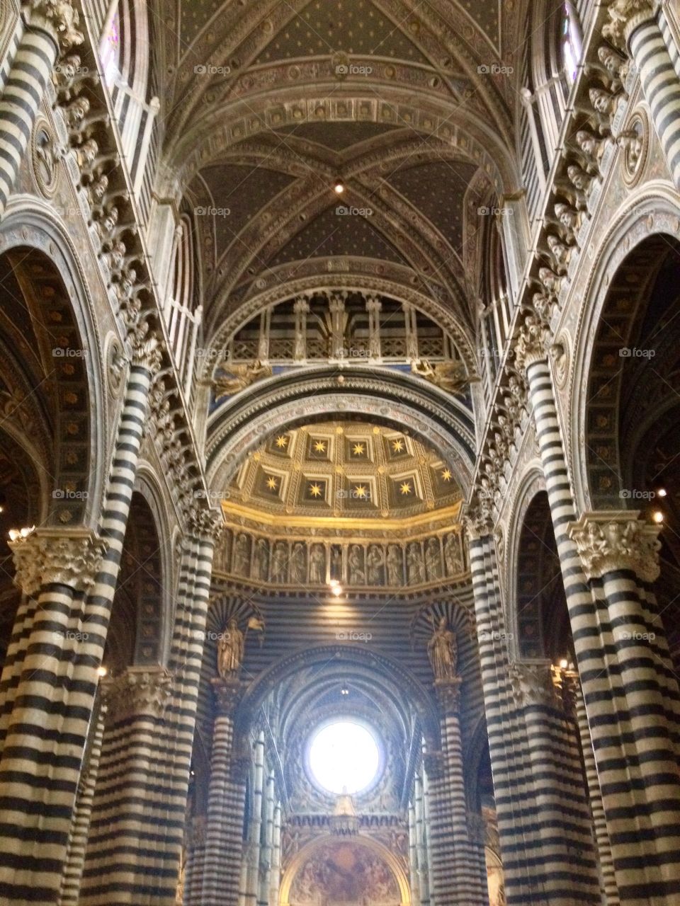 The nave and dome of Siena Cathedral