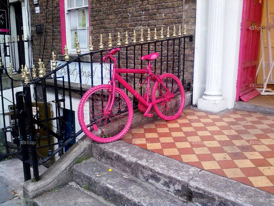 bicycle pink ireland abstract by strddyeddy