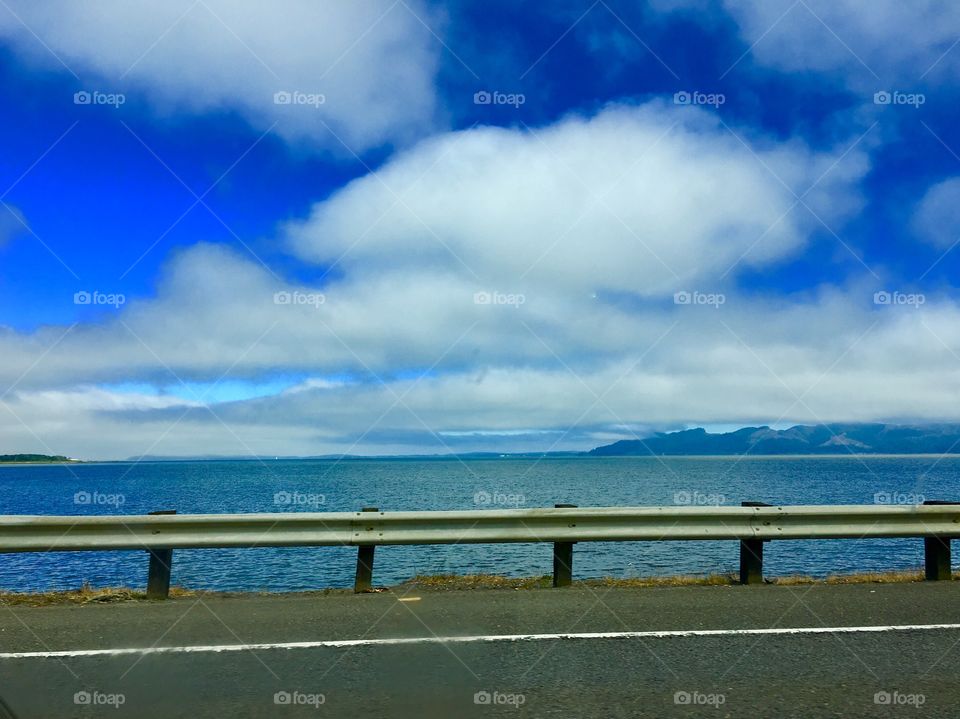 Ocean view from a bridge 