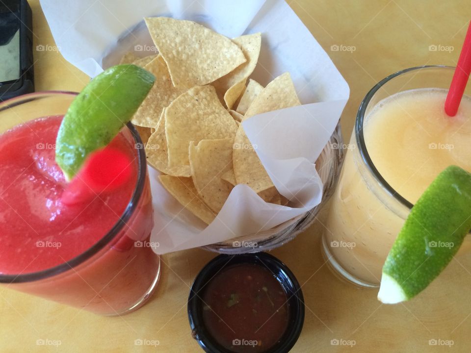 Chips and salsa With drinks