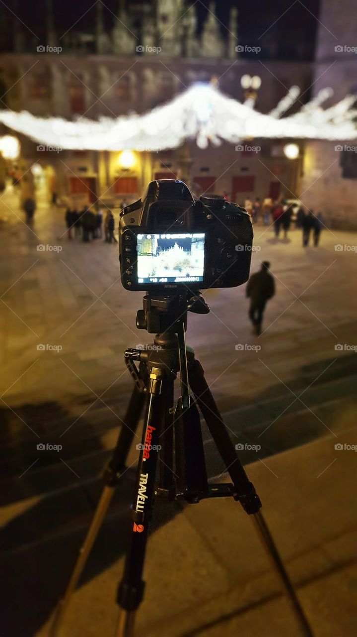 Photographing Plaza de Platerías in Santiago de Compostela