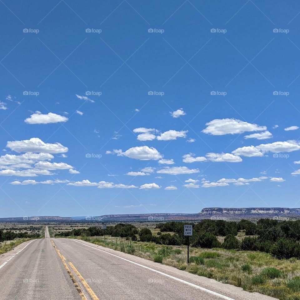 Open roads in New Mexico