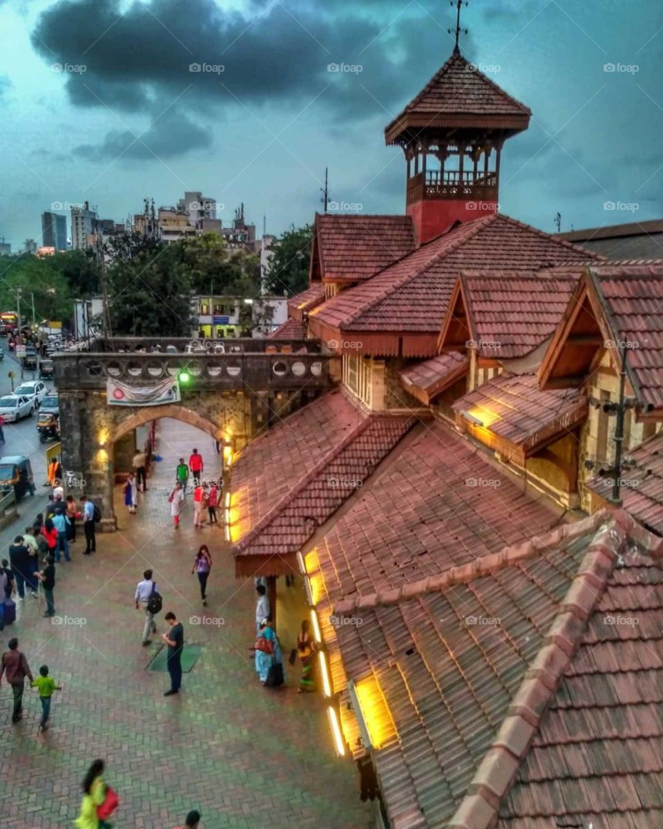 # Mumbai# railway station# crowd# cloudy# humid weather# dull weather# ancient# old# dusk#